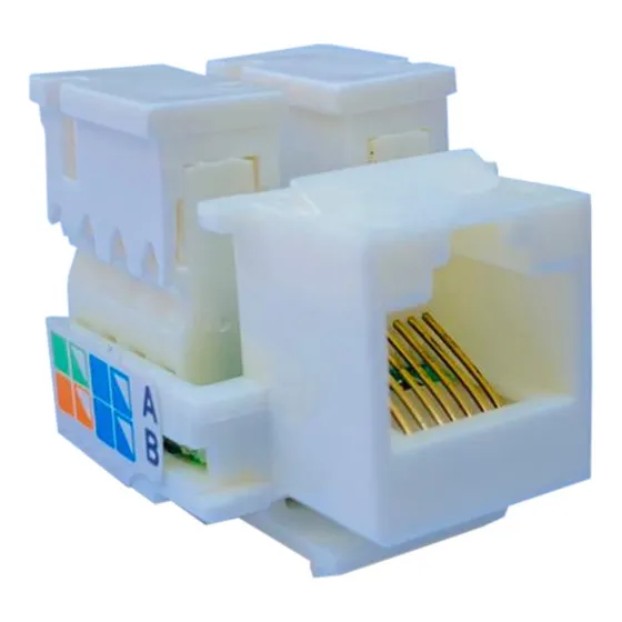 Conector Rj45 Femea Cat5e Branco Keystone Pacote C/ 10 Peças
