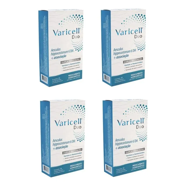 Kit Varicell Duo Com 4 Caixas De 30 Comprimidos Cada