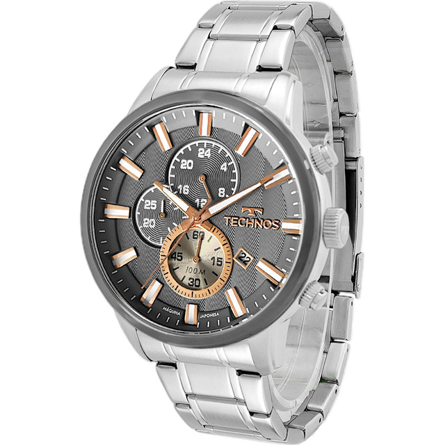 Relógio Technos Masculino Grandtech Bicolor Original 100m Relógio Technos Masculino Grandtech Bicolor Original 100m
