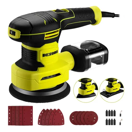Lixadeira Orbital 350w 3 En 1 Lijadora Electrica Professional Redonda Cuadrada En Forma De Delta 6 Velocidades Com 15 Lixas Desoon
