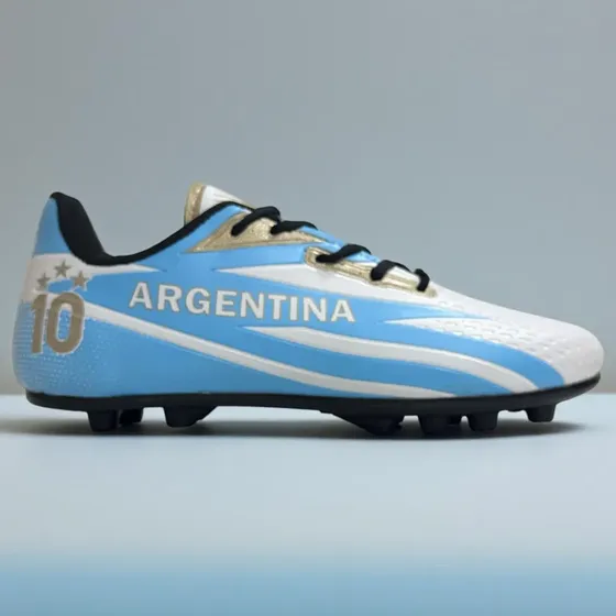 Botines De Fútbol Argentina Con Tapones Raptor Niños/adultos