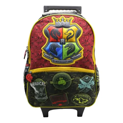 Mochila Escolar Harry Potter Escuela De Magia Hogwarts Carro Color Negro Diseño De La Tela Liso