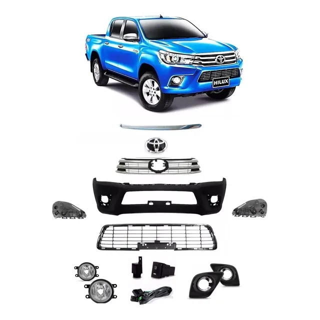 Parachoque Dianteiro Hilux Srv 2016 2017 2018 Completo Grade