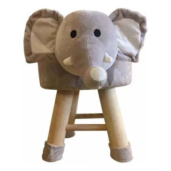 Puff Banco Animalitos Hasta 80kg Funda Lavable!