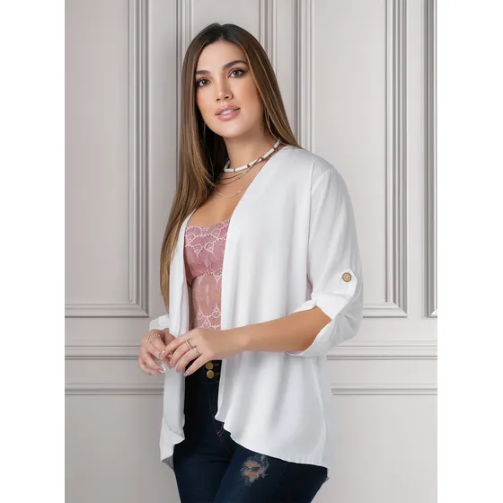 Cardigan Mujer Blanco Mp 9693