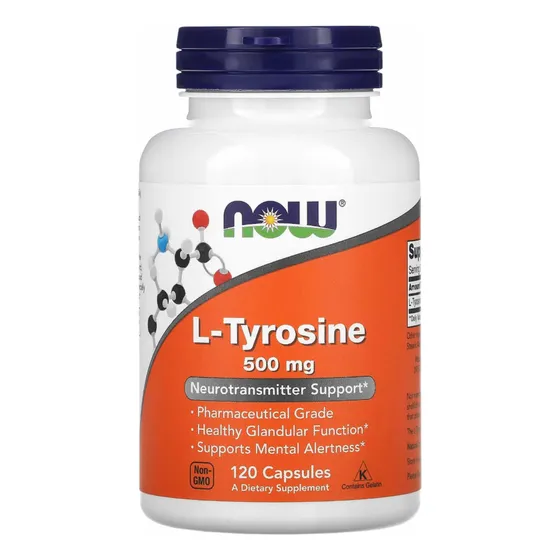 L-Tirosina 500 Mg. x 120 Cápsulas - Now Foods
