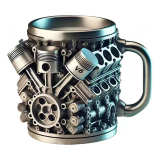Taza De Acero Inoxidable De Motor V8, Tazas Realista De Taza De Acero Inoxidable De Motor V8, Tazas Realista De