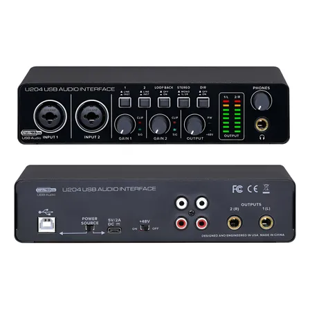 32bit/192kh Interfaz De Audio Solo De Dos Canales Bomge U204