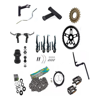 Kit Completo Bicicleta Aro 26 Barra Circular Poti Mtb Caiçar Kit Completo Bicicleta Aro 26 Barra Circular Poti Mtb Caiçar