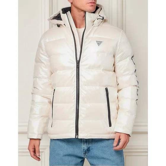 Casaca Xl, Guess Rain Resistant  - Blanco