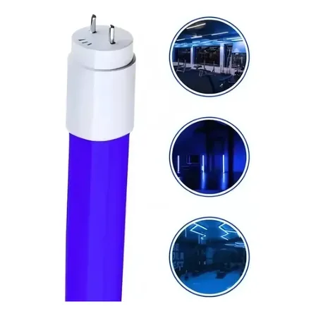 Lampada Tubo Led T8 18w Azul 120cm Bivolt Decoração 127/220v Azul