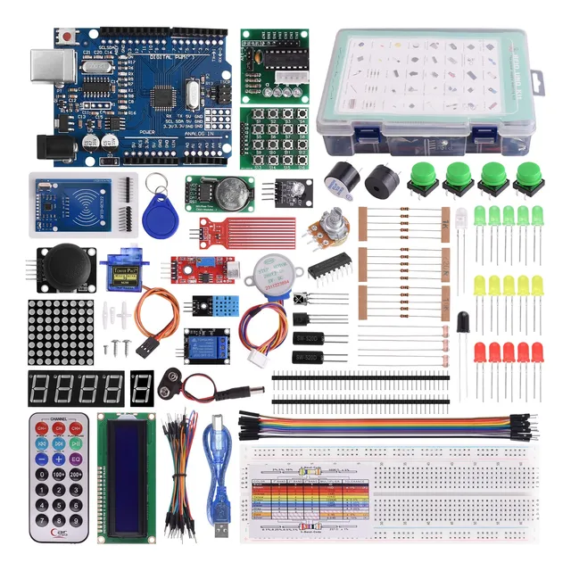 Kit Electronica Basica Inicio Para Arduino Uno R3 Rfid