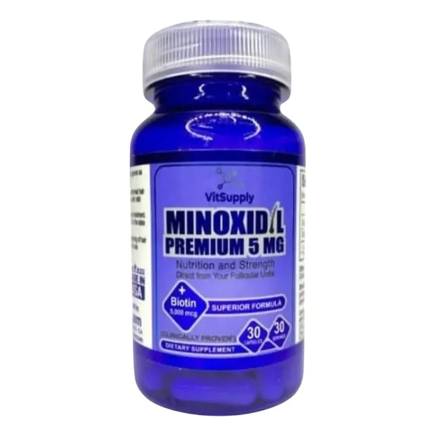 1 Minoxidil 5 Mg Pastillas Biotina Anticaída Crece Cabello