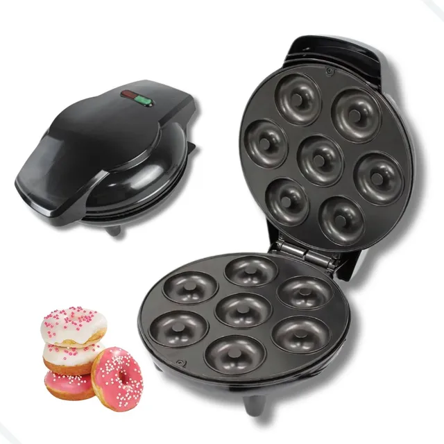Mini Máquina De Fazer Donuts Rosquinhas Antiaderente 7 Furos
