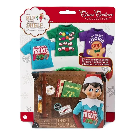 The Elf On The Shelf Accesorios 3 Pack Camisitas + Sorpresa