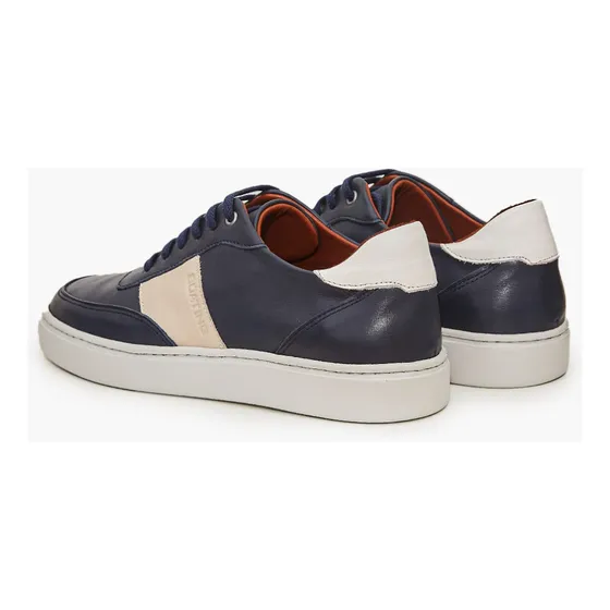 Zapatilla Urbana De Cuero Azul Lux Hombre Boating