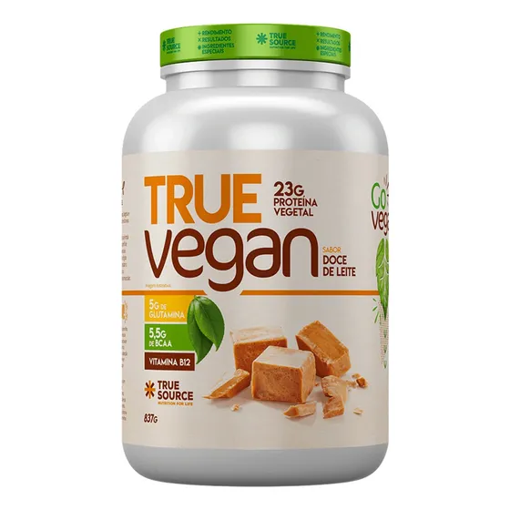 True Whey Vegan 837g - Proteína Vegetal - True Source - Sabor Doce De Leite