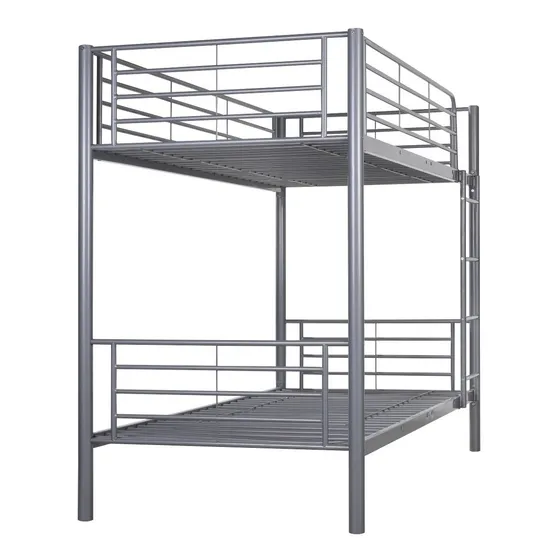 Cama cucheta CIC Coventry 1 plaza color plateado fabricada en aluminio