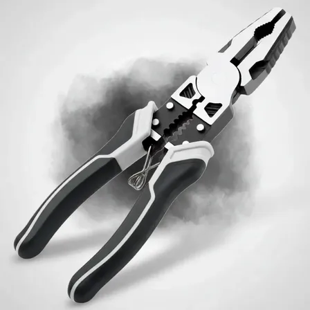 Alicate Universal Multifuncional Descascador Crimpador Prata
