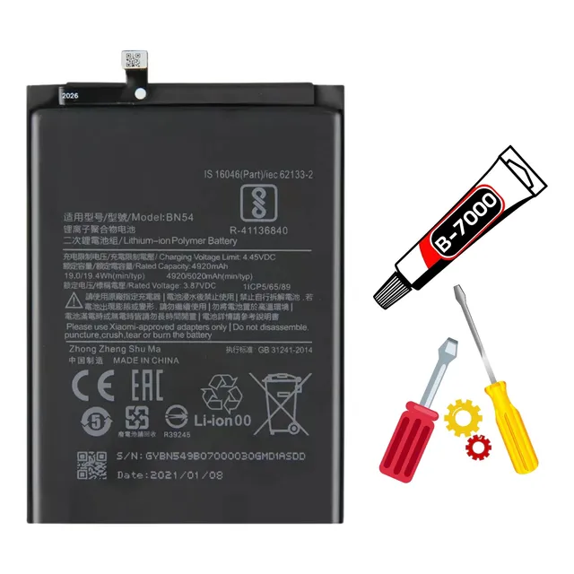Baterla Para Redmi 9 | Redmi Note 9 - Bn54 + Kit Reparo