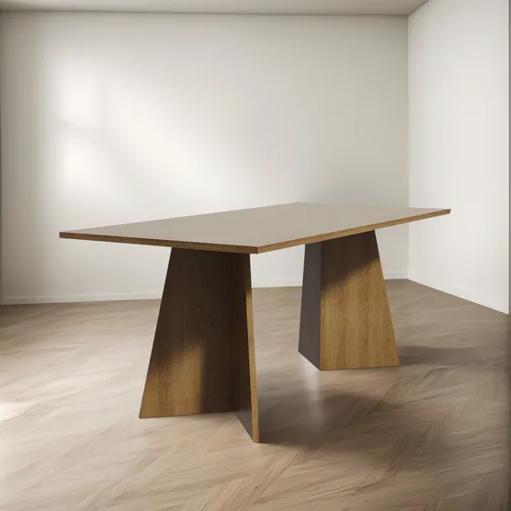 Mesa De Comedor Rectangular 5388 Color Marrón/crema