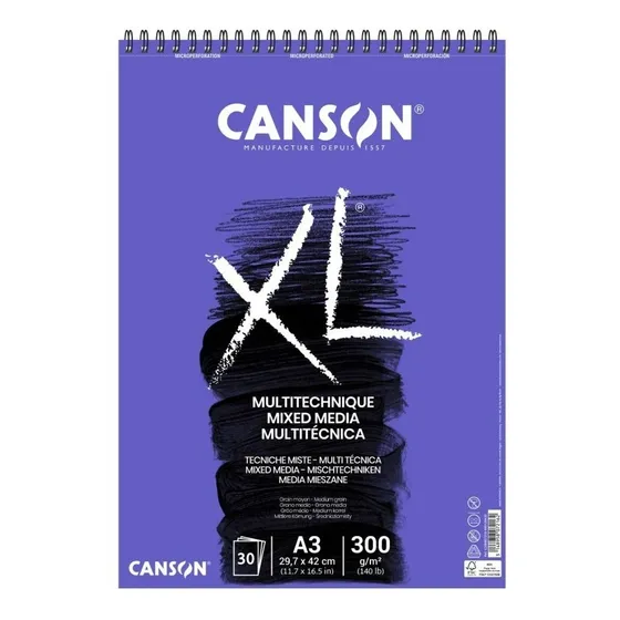 Block Xl Mixmedia (azul) 300 Gr A3 - 30 Hj