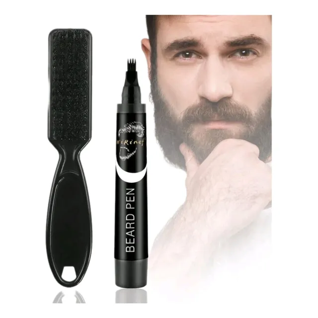 Kit De Lápiz Relleno Barba Con Peine