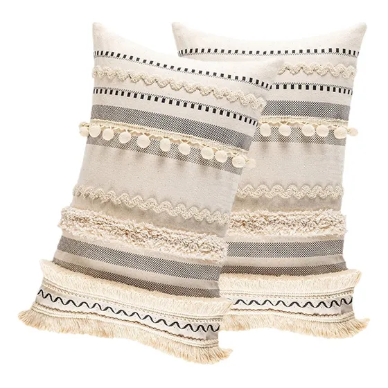 Wpd  2x Fundas De Almohada Marroquí Boho Fundas De Cojín
