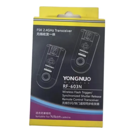 Radio Flash Yongnuo Rf-603 N1 P/ Nikon S/ Fio! Novo!!!