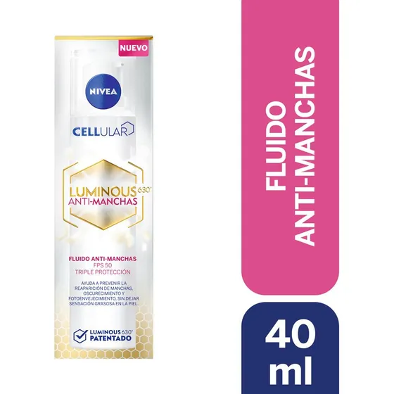 NIVEA Cellular Luminous 630 Anti-Manchas Fluido Facial Aclarador de Piel FPS50 (40 ml)