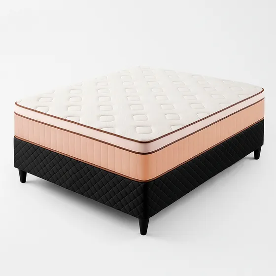 Narvaja Grand Pedic sommier 2 plazas premium alta densidad eurotop 32cm espuma color beige gris