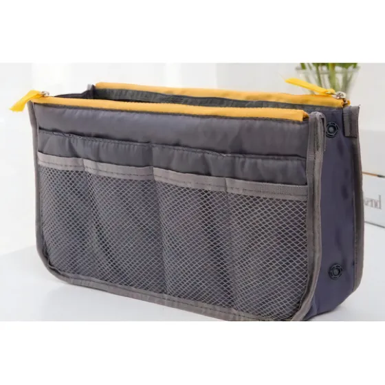 Bolsa Organizadora De Bolsa, Bolsa Cosmetiquera, Organizador Color Gris