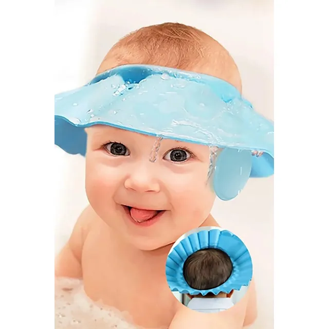 Gorro Para Baño Bebes Protector De Ojos Y Orejas en la ducha
