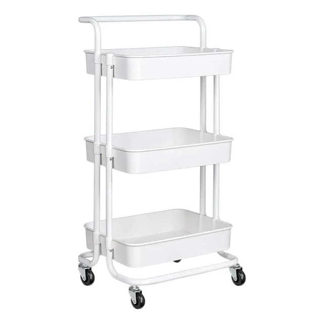 Carrito Organizador Mtl Multiuso 3 Niveles Ruedas 360°