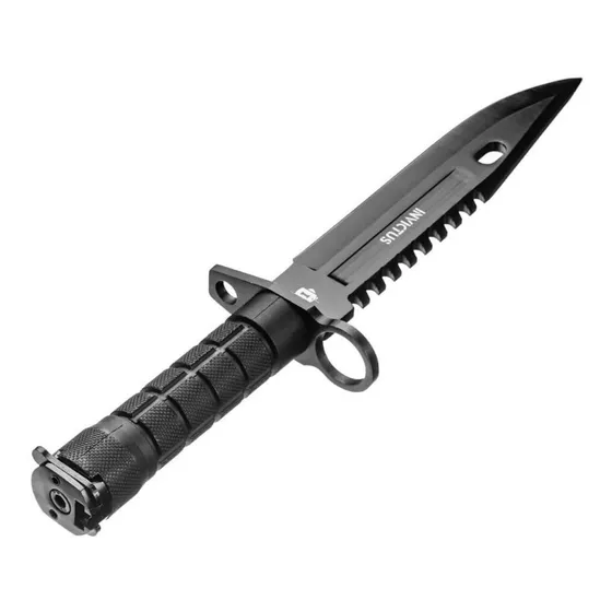 Faca Explorer Black Com Bainha Invictus Tática Sobrevivência