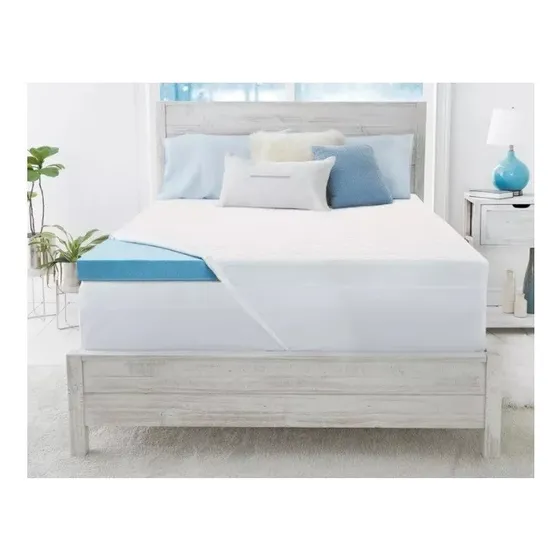 Cubre Colchon Novaform Matrimonial Espuma De Memoria Color Blanco Diseño De La Tela Liso