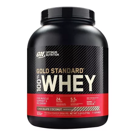 Suplemento en polvo Optimum Nutrition  Proteína Gold Standard 100% Whey proteína sabor chocolate coconut en pote de 2.27kg