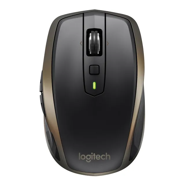 Mouse inalámbrico recargable Logitech MX Anywhere 2S black y dark gold