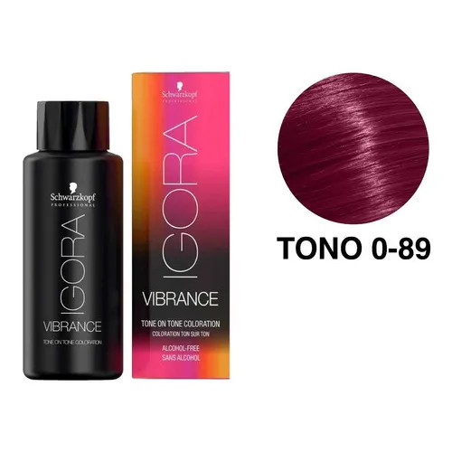  Tintes Igora Vibrance X 60ml - G Tono 0-89 Matizante Rojo Violeta