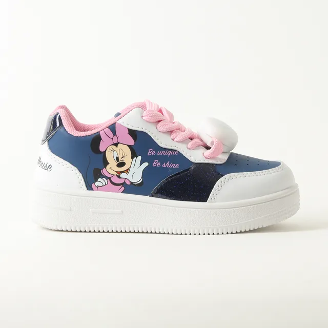 Zapatilla Con Luces Niña Minnie Be Unique Azul Disney
