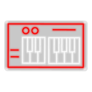 Letrero Luminoso Led Neón Flex Teclado Sintetizador Música Letrero Luminoso Led Neón Flex Teclado Sintetizador Música