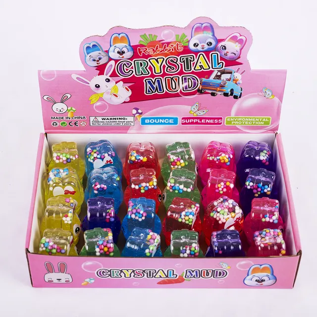 Slime Sorpresita Souvenir Conejo Caja 24 Unid 6 Colores