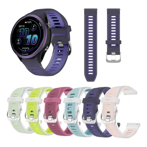 Pulseira Para Garmin Forerunner 55/165 245/645 Silicone 20mm