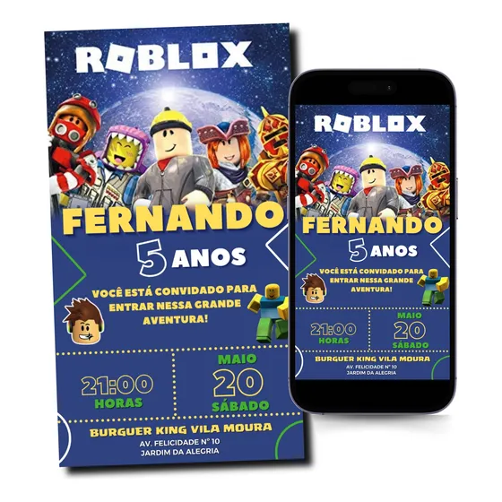 Convite Digital Roblox Receba Hoje Mesmo Rápido Mod.71