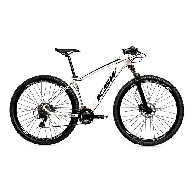 Bicicleta Alumínio Aro 29 Ksw 24v Freio Disco Xlt Cor Branco Tamanho Do Quadro 21
