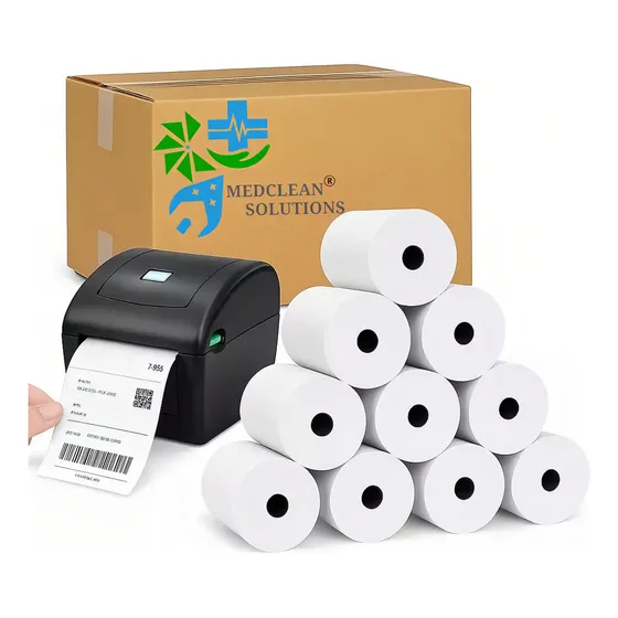 X16 Rollos Termicos 80mm X 80mm Rollo Papel Termico Ic362 Color Blanco Medclean Solutions