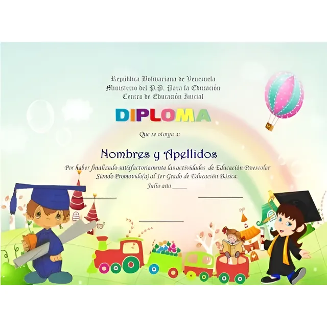 Plantillas De Diploma Preescolar + Libro De Powerpoint