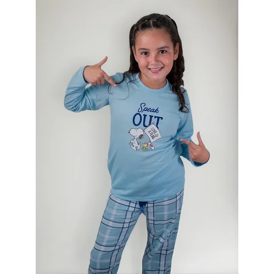 Pijamas Para Niñas Manga Larga Y Pantalón Largo