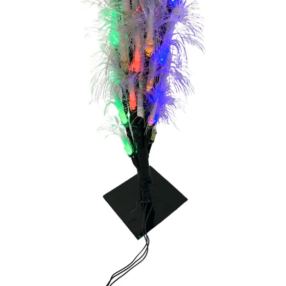 Lâmpada Decorações Árvore Fibra Óptica 48 Luzes 8 Funç. 50cm
