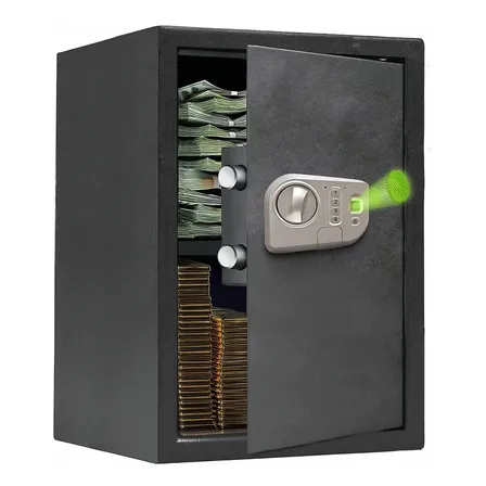 Caja Fuerte Grande De Alta Seguridad Huella, Código Y Llaves Negro